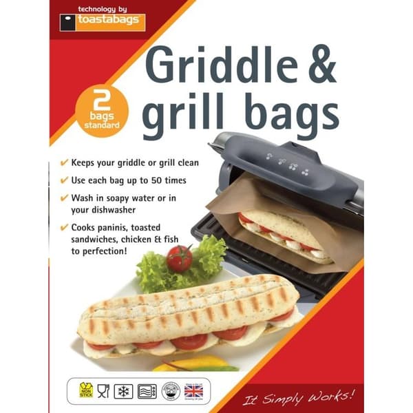 Toastabags Grillposer (pakke med 2) Beige 16.5 x 21 x 1cm