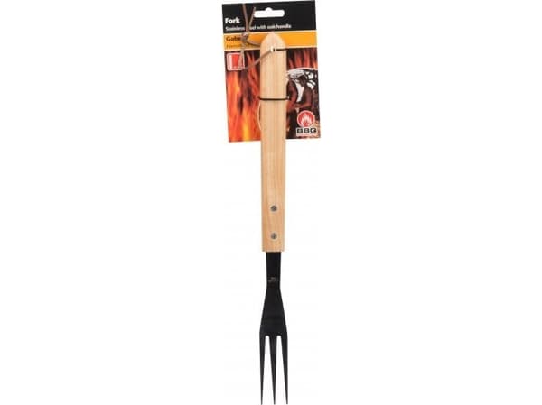 BBQ - gaffel nødvendig for lang grilling med trehåndtak 41 cm