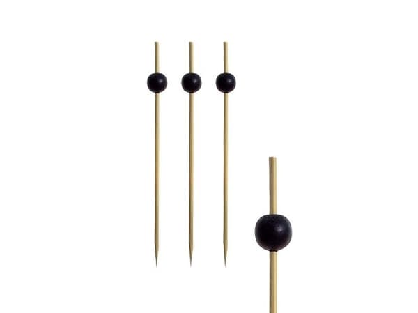 Papstar 11300, Bamboo, Sort, Naturlig, 125 mm, 250 stykker