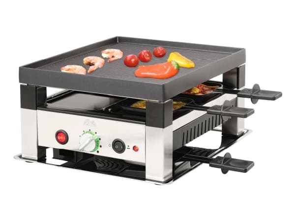 Solis 7611210977568, 4 person(er), Rustfrit stål, Sort, Sølv, Temperatur, Knapper, Dreje, 1020 W