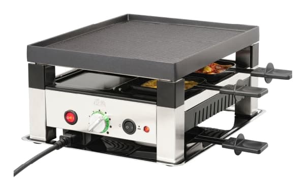 Solis 7611210977568, 4 person(er), Rustfrit stål, Sort, Sølv, Temperatur, Knapper, Dreje, 1020 W