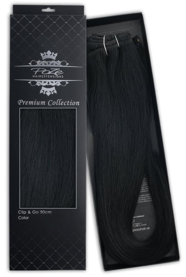 Poze Premium Clip & Go Löshår - 125g Midnight Black 1N - 50cm