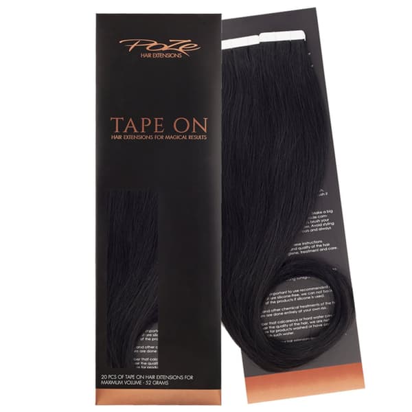 Poze Standard Tape On Extensions - 52g Midnight Black 1N - 50cm