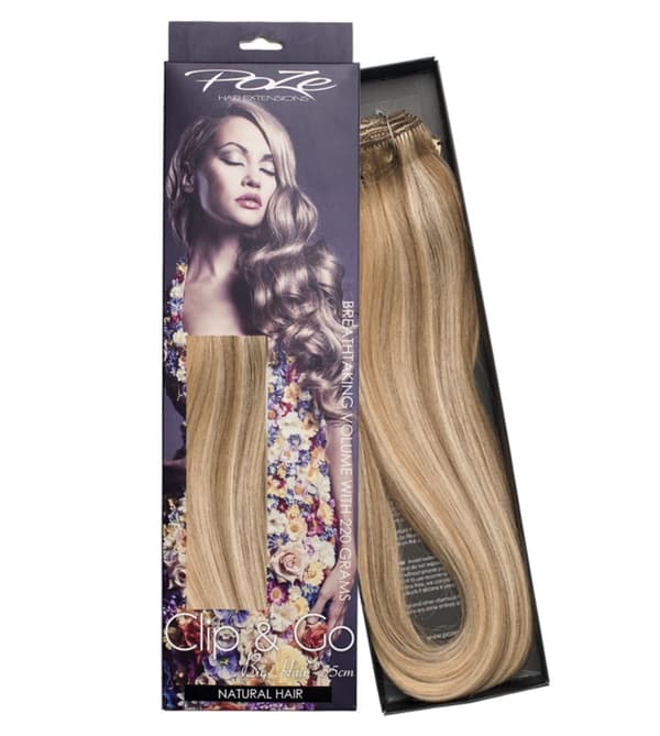 Poze Standard Löshår Clip & Go Miss Volume - 220g Ash Mix 8A/10NV - 55cm