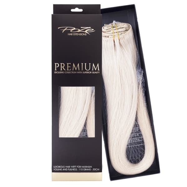 Poze Premium Hårträns Hårförlängning - 110g Platinum+ 1001 - 50cm