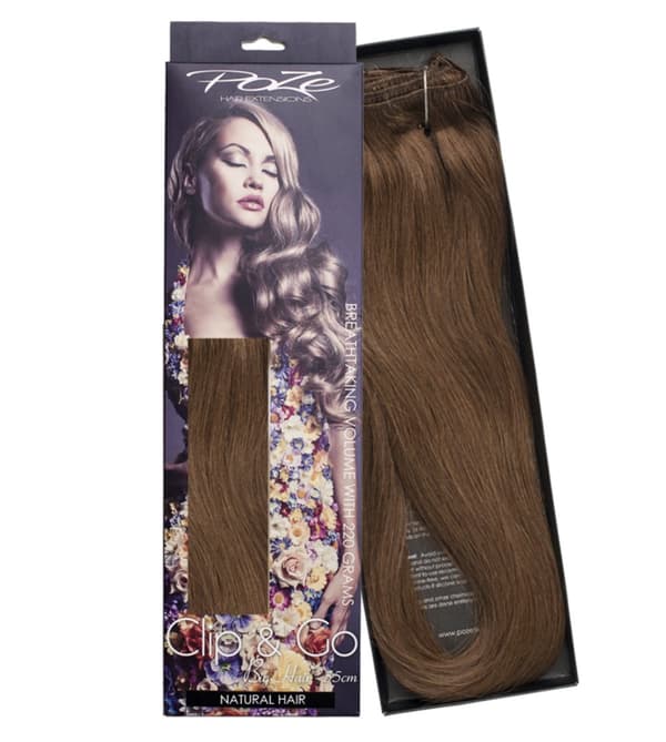 Poze Standard Löshår Clip & Go Miss Volume - 220g Lovely Brown 6B - 55cm
