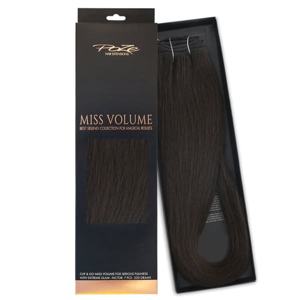 Poze Standard Löshår Clip & Go Miss Volume - 220g Midnight Brown 1B - 55cm