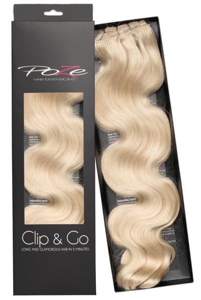 Poze Standard Vågigt Clip & Go Löshår - 125g Platinum 12NA - 55cm