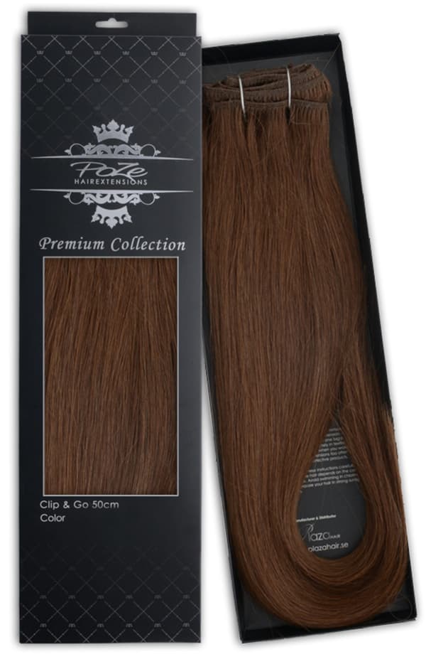 Poze Premium Clip & Go Löshår - 125g Chocolate Brown 4B - 50cm