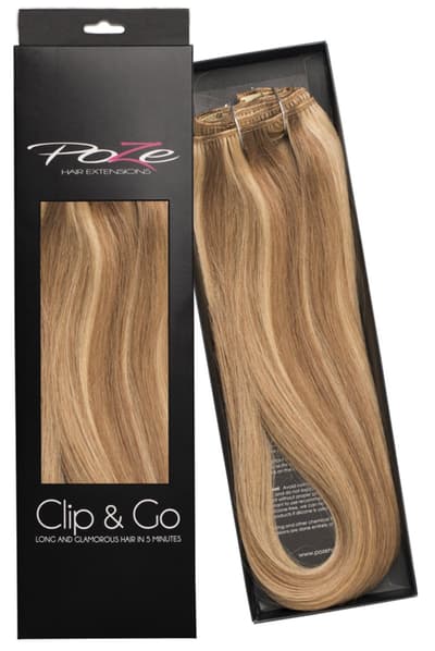 Poze Standard Äkta Löshår Clip & Go - 125g Whipped Cream Blonde 8B/11G - 60cm