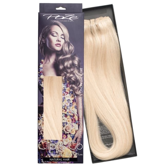 Poze Standard Löshår Clip & Go Miss Volume - 220g Platinum 12NA - 55cm
