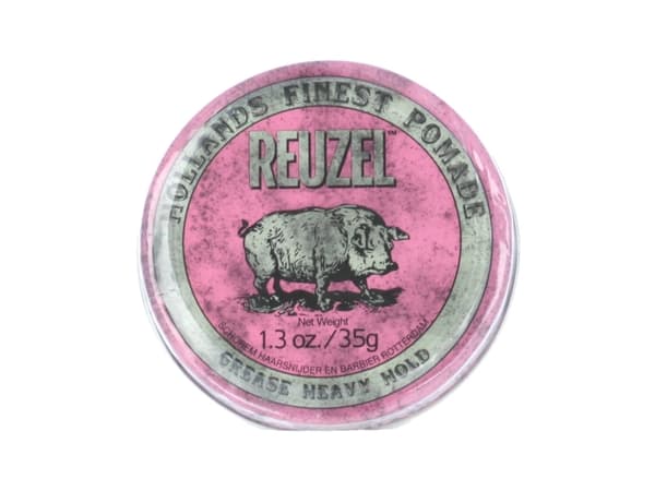 Reuzel hollands Finest Pomade Pomade med veldig sterk hold basert på voks og olje i rosa 35g