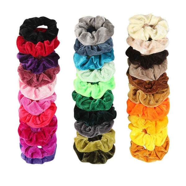Store fløjlshår Scrunchies, hårbånd, hårbånd, hårbånd