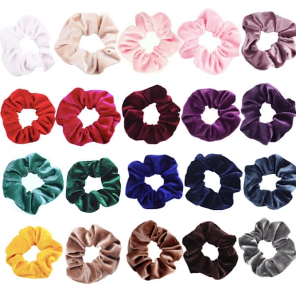 Store fløjlshår Scrunchies, hårbånd, hårbånd, hårbånd
