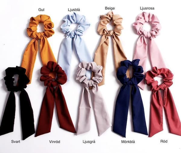 Hårsnoddar , hair Scrunchies med scarf, hårband, Hair bands
