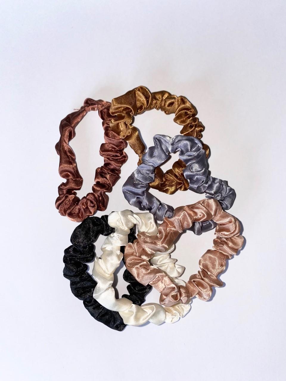 6 st Scrunchie - Hårsnoddar - hårsnodd