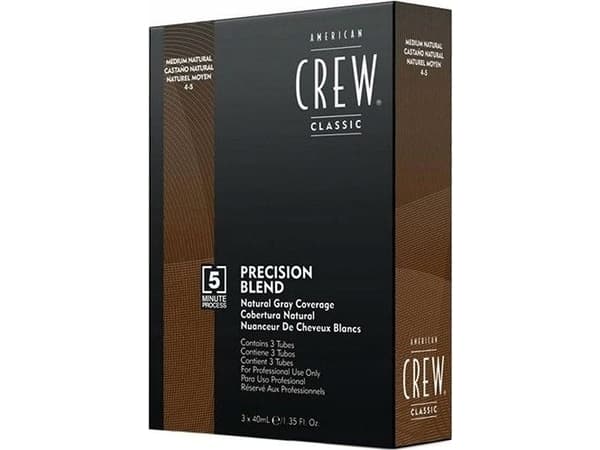 American Crew Set Trio, American Crew, Precision Blend, Semi-Permanent Hair Dye, 4-5 Natural Grey, 3 pcs, 40 ml Unisex