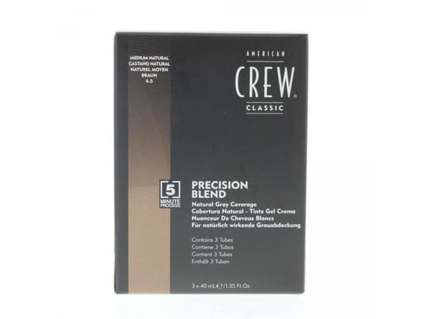 American Crew Set Trio, American Crew, Precision Blend, Semi-Permanent Hair Dye, 4-5 Natural Grey, 3 pcs, 40 ml Unisex