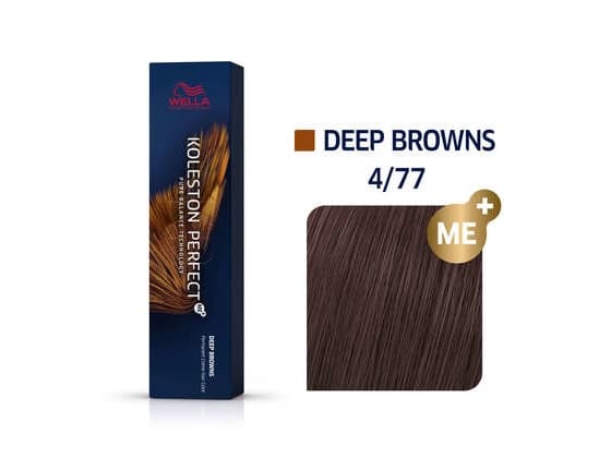 Wella Koleston Perfect Me+ - Deep Browns - Unisex - 60 ml #4/77 Medium Brown Brown Intensive