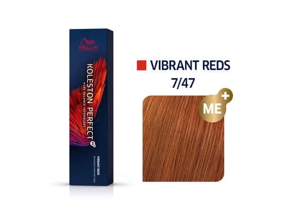 Wella Koleston Perfect Me+ - Vibrant Reds - Unisex - 60 ml #7/47 Medium Blonde Red Brown