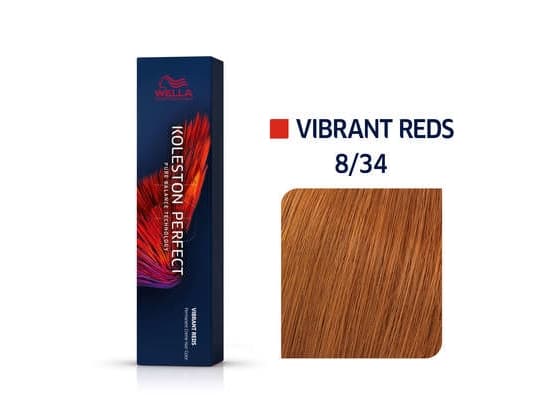 Wella Koleston Perfect Me+ - Vibrant Reds - Unisex - 60 ml #8/34 Light Blonde Golden Red