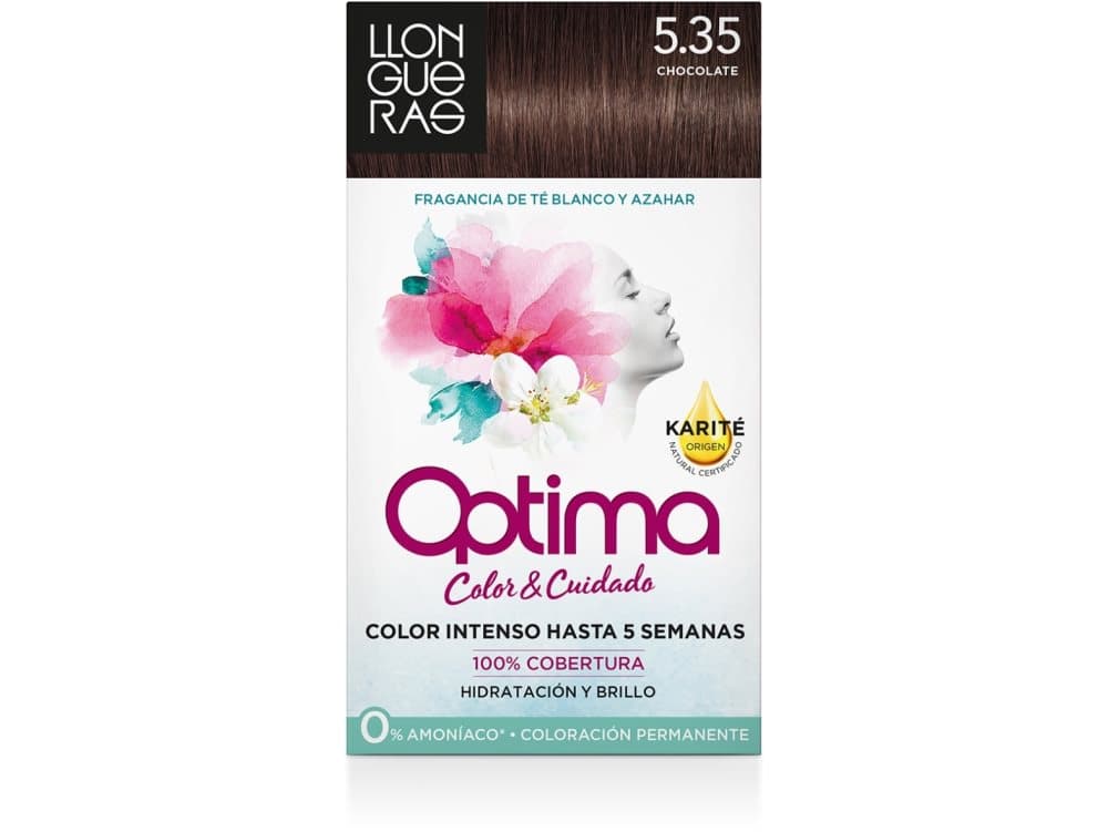 Llongueras Optima, Brun, Chocolate, Kvinna, 1 styck, Alla hår, Färgbevarande, Näringsgivande, Shine