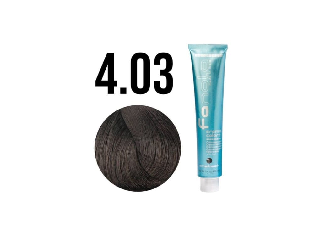 Vopsea permanenta Fanola Crema Colore 4 03 Warm Chestnut 100ml