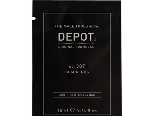 Milk Shake Depot, 300 Hair Stylings No. 307 Black, Botanical Complex, Hair Styling Gel, Temporary Coverage & Volume, Medium Hold, 10 ml For Men