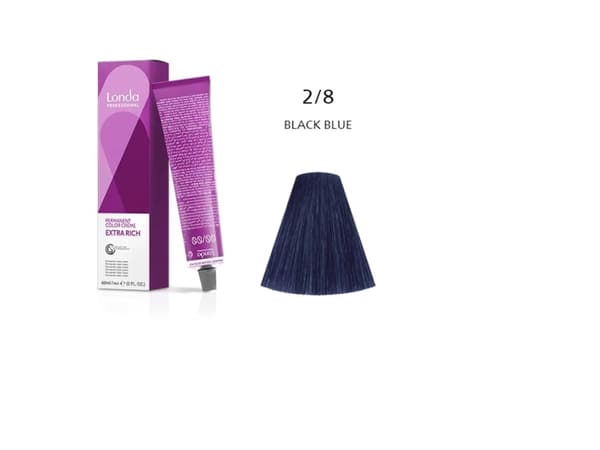 Londa Professional Farba Londacolor, Permanent Hair Dye, 2/8 Dark Blue, 60 ml