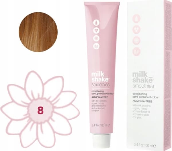 Milk Shake Milk Shake, Smoothies, Ammonia-Free, Semi-Permanent Hair Dye, 88N Light Blond, 100 ml For Women