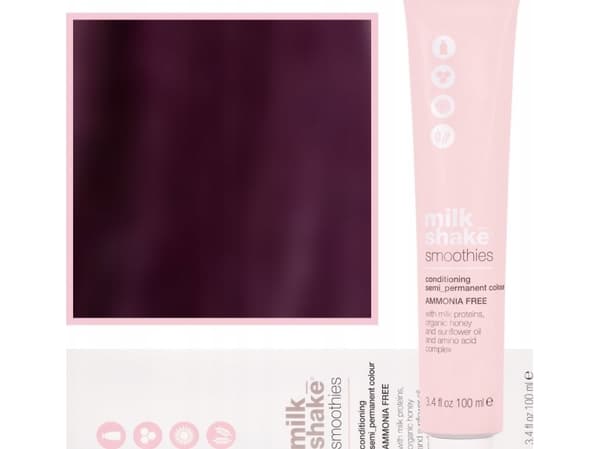 Milk Shake Milk Shake, Smoothies, Ammonia-Free, Semi-Permanent Hair Dye, 5.775VV Light Intense Violet Brown, 100 ml For Women