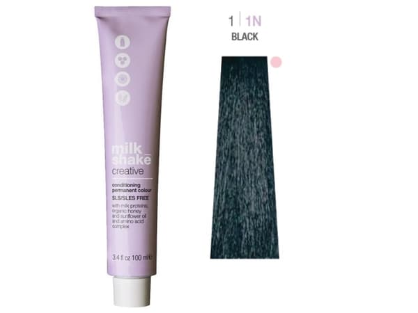 Milk Shake Milk Shake, Creative, SLS/SLES-Free, Permanent Hair Dye, 11N Black, 100 ml For Women