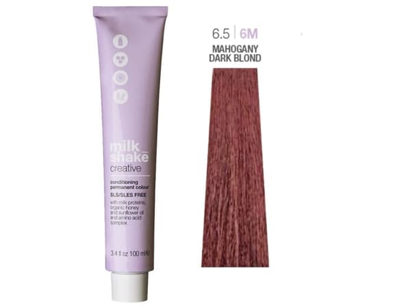 Milk Shake Milk Shake, Creative, SLS/SLES-Free, Permanent Hair Dye, 6.56M Mahogany Dark Blond, 100 ml For Women
