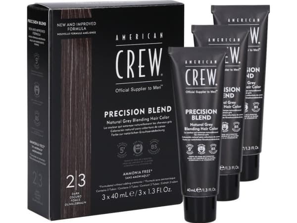 American Crew Precision Blend Natural Gray Coverage Dark 3 x 40 ml