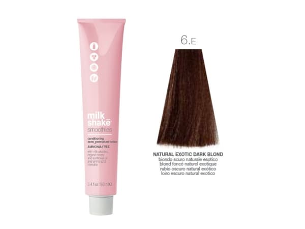 Milk Shake Milk Shake Smoothie Semi-Perm - ammoniakkfri hårfarge 100ml, fargepalett - 6.E || naturlig mørk eksotisk blond
