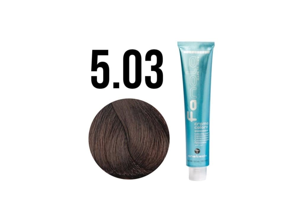 Vopsea permanenta Fanola Crema Colore 5.03 Warm Light Chestnut, 100ml