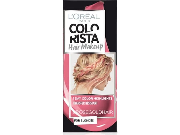 L’Oreal Paris L'Oreal Paris, Colorista Hair Makeup, Semi-Permanent Hair Dye, #ROSEGOLDHAIR, 30 ml For Women