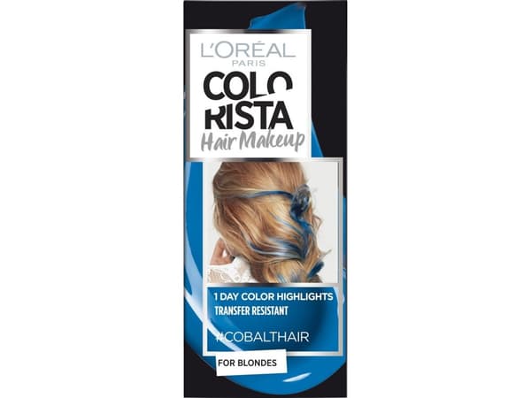 L'Oréal Paris (julkinen) Colorista Hair Make Up, Blå, Cobalt, Hunstik, Blond, Brun, Rør, 1 stk