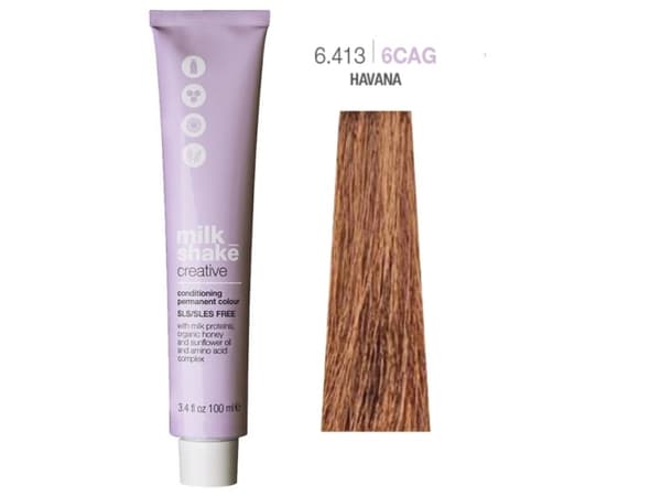 Milk Shake, Creative, SLS/SLES-Free, Permanent Hair Dye, 6.4136CAG Havana, 100 ml For Women