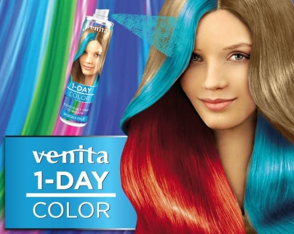 VENITA_1-Day Color hair coloring spray Sea Wave 50ml