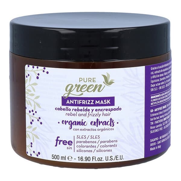 Hårmaske Pure Green Antifrizz