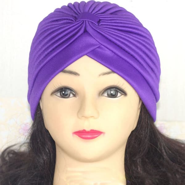 Turban - damer - lilla