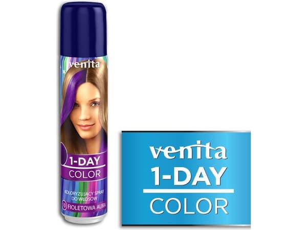 VENITA_1-Day Color hair coloring spray Purple Aura 50ml