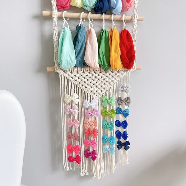 Hair Claw Hanging Organizer -hiusklipsi Boho-päänauhapidike