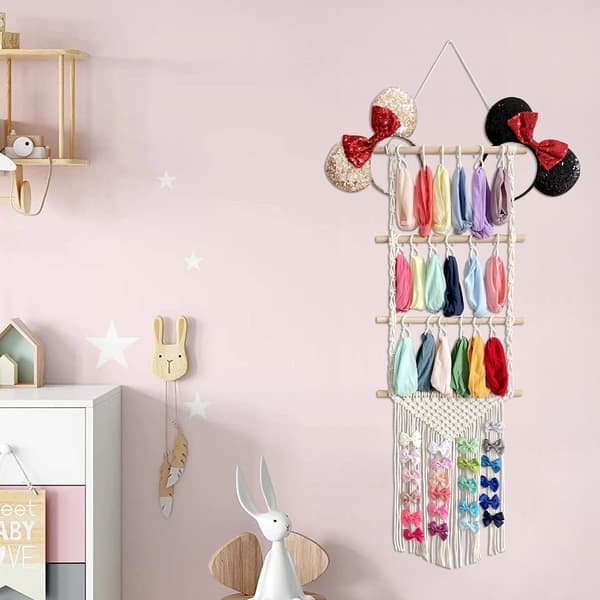Hair Claw Hanging Organizer -hiusklipsi Boho-päänauhapidike