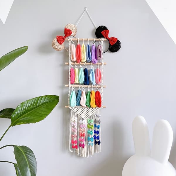 Hair Claw Hanging Organizer -hiusklipsi Boho-päänauhapidike
