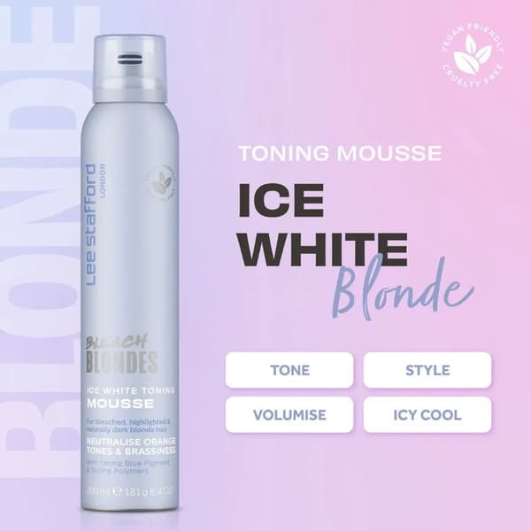 Lee Stafford Lee Stafford - Bleach Blondes Ice White, Toning Mousse 200 ml