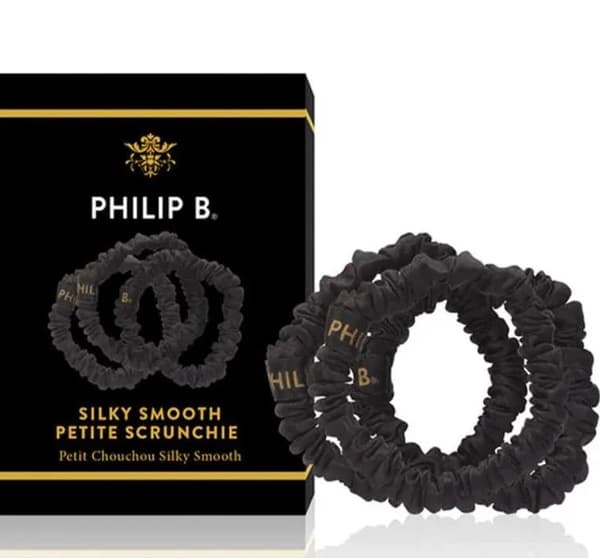 Philip B. - Petite Black Scrunchie ( set of three)