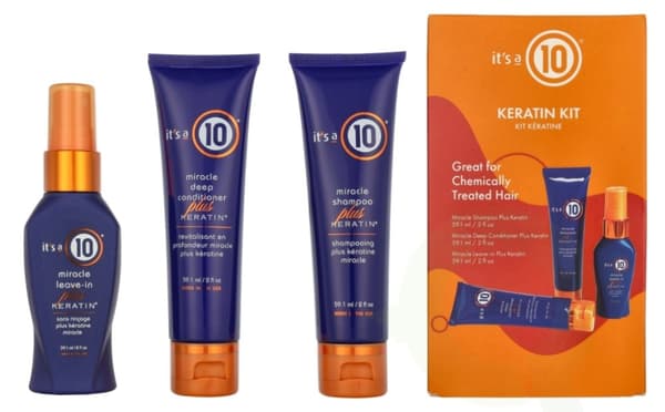 It's a 10 Keratin Trail Set 177.3 ml Shampoo 59,1ml/Conditioner 59,1ml/Leave-in 59,1ml