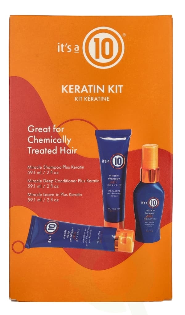 It's a 10 Keratin Trail Set 177.3 ml Shampoo 59,1ml/Conditioner 59,1ml/Leave-in 59,1ml